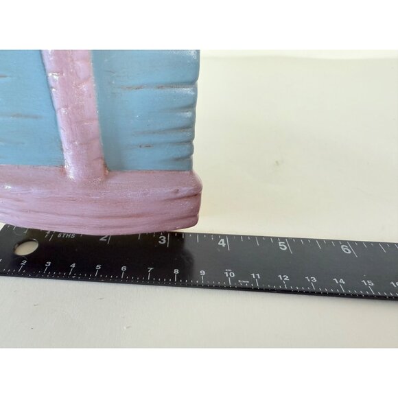 Patchwork Semi Truck Trinket Box Ceramic VTG 70s Kitschy Decor Rare OOAK Driver - Picture 12 of 16